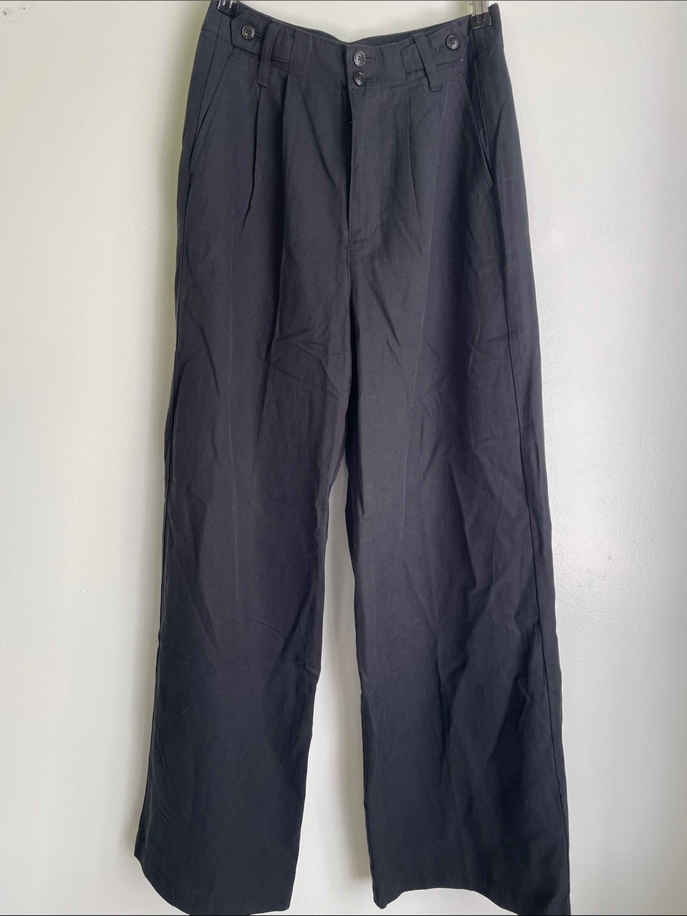 Madewell Black Wide-Leg Chinos